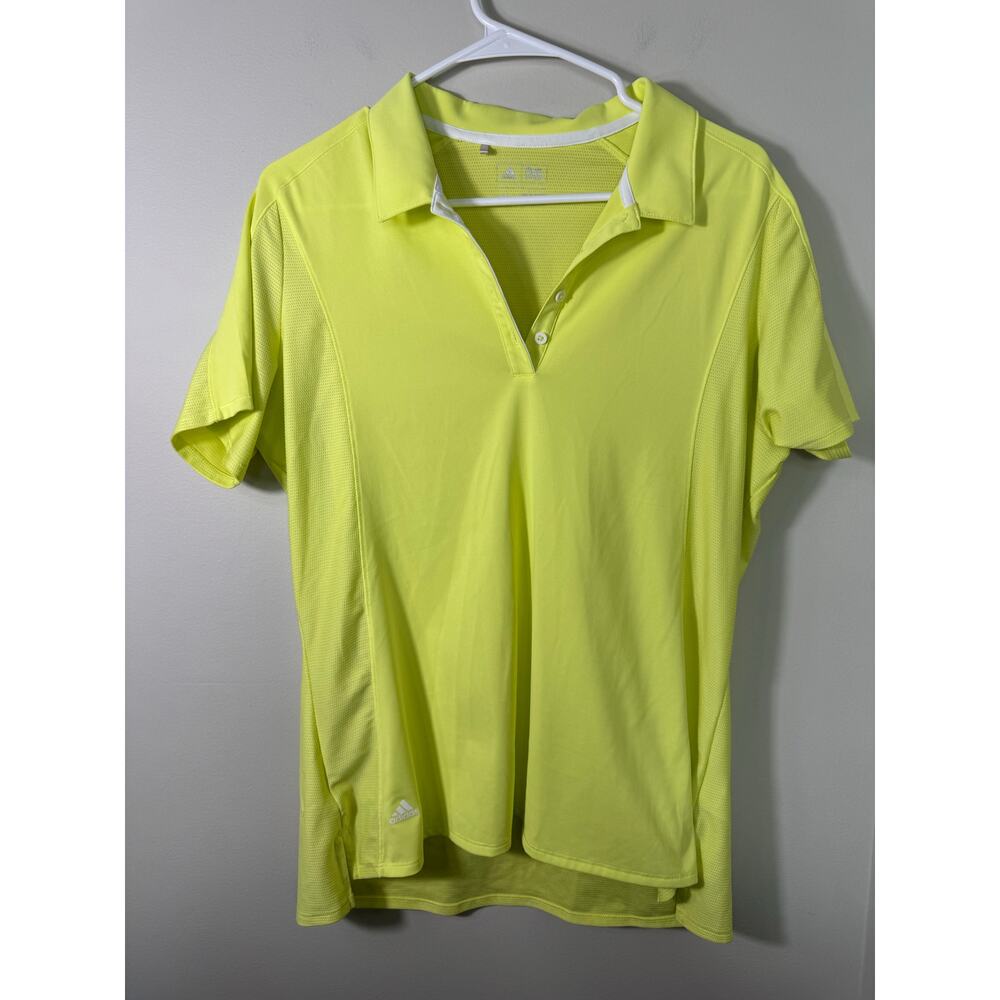 Adidas Yellow Green Women's Golfing Athleisure T Shirt XL